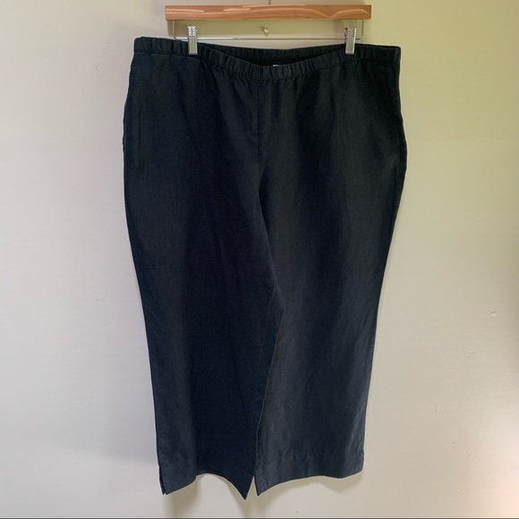 J Jill ~Love Linen Tall Black Pants - Picture 8 of 9